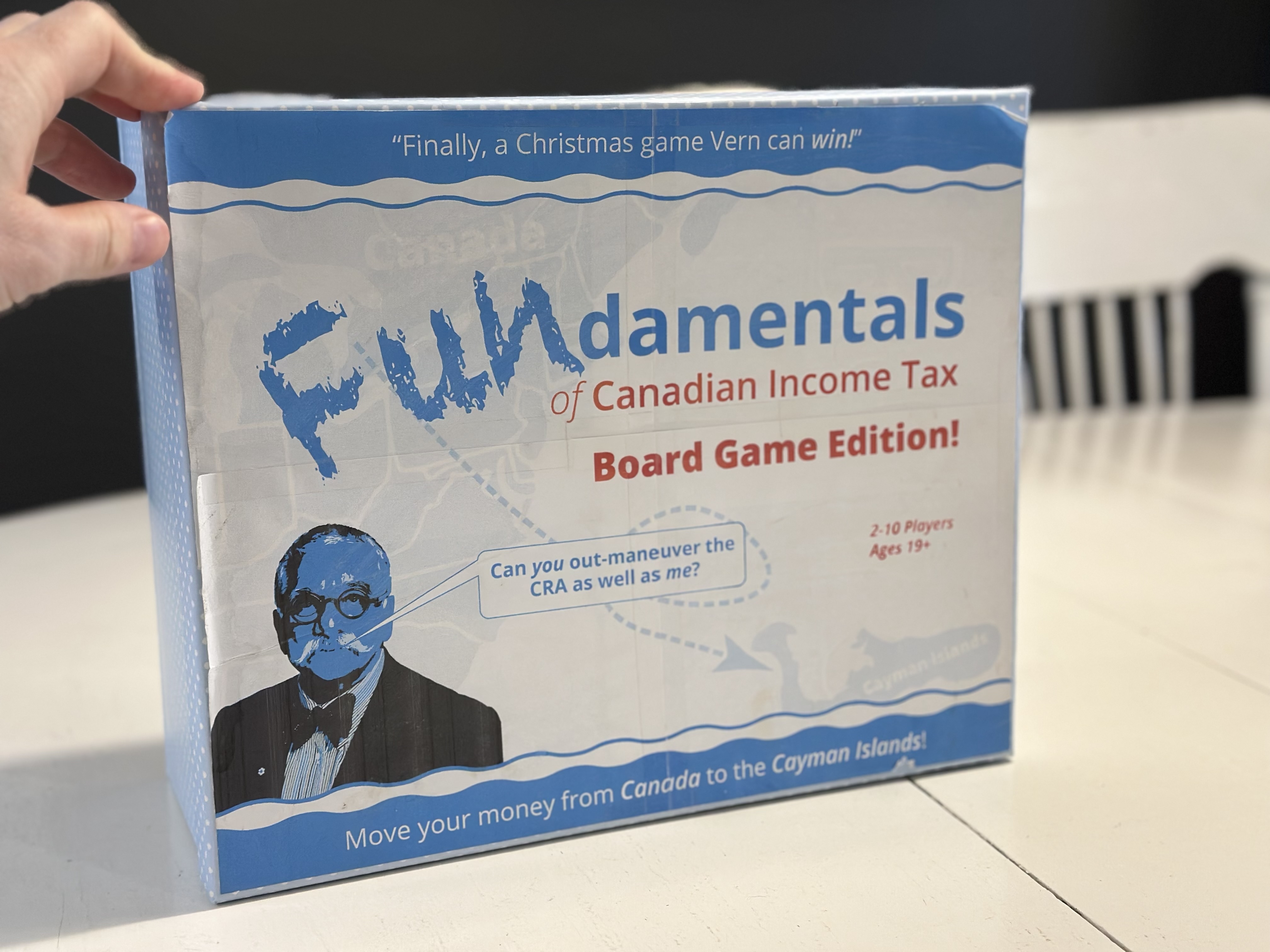 The box for 'Fundamentals of Canadian Tax Law: Board Game Edition'